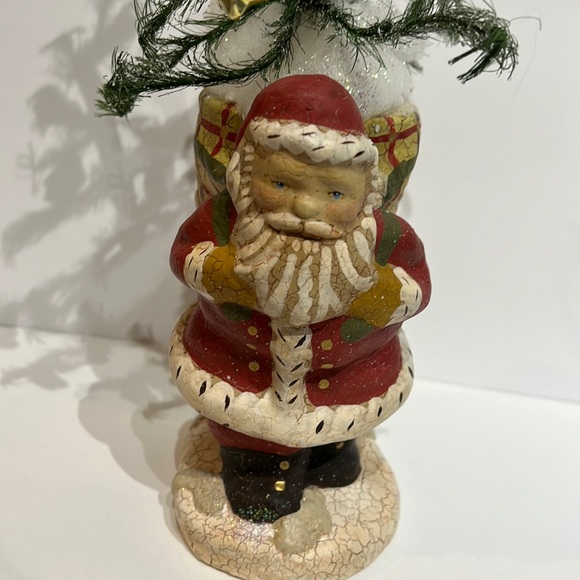 Midwest of Cannon Falls Folk Art Santa W/Bag Christmas Tree Xmas Ornaments - Picture 2 of 11
